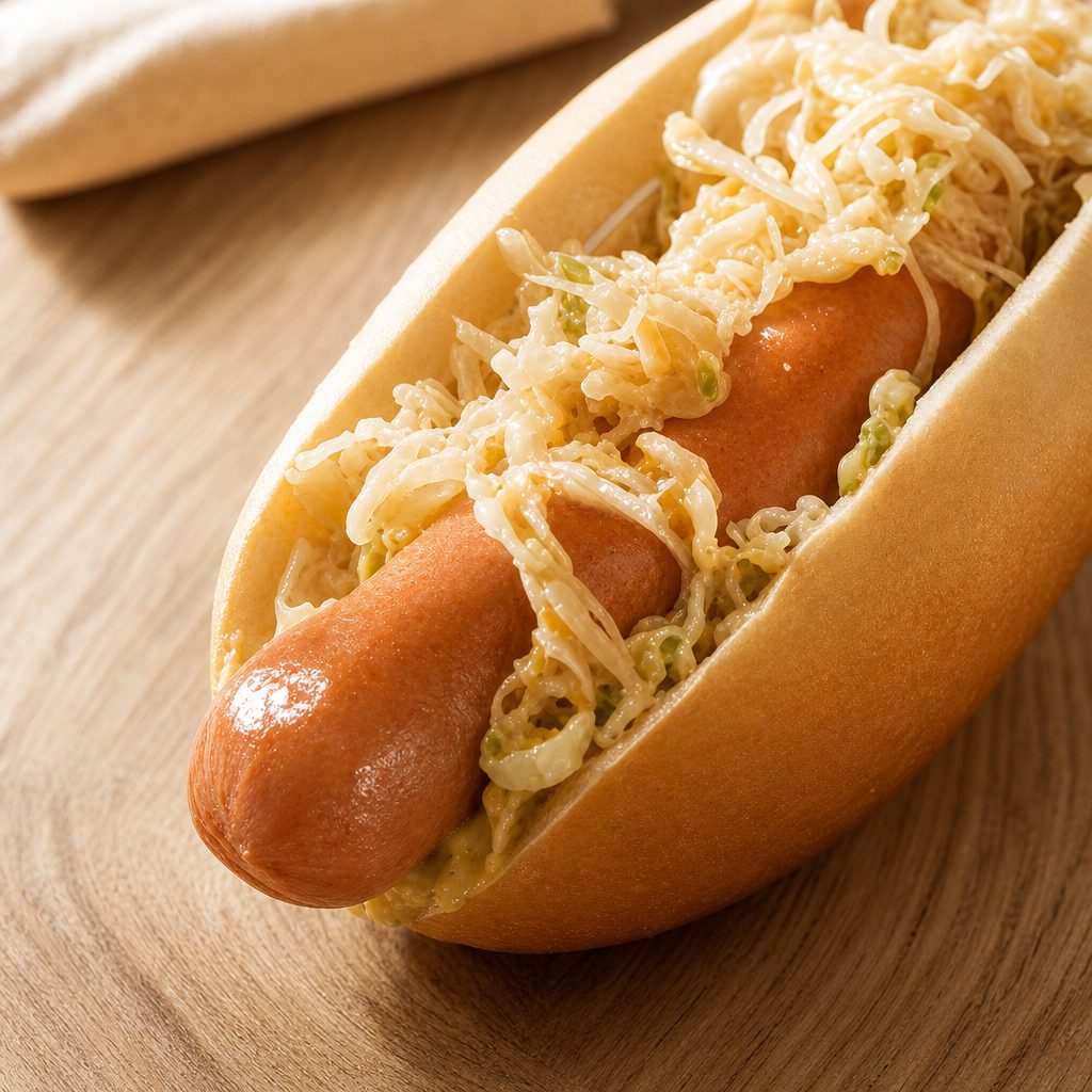 Hot Dog with Sauerkraut.