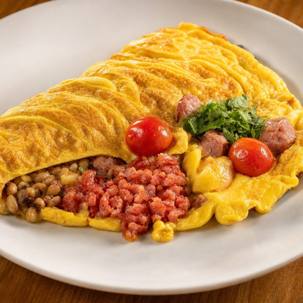 Meat & Cheese Omelette.