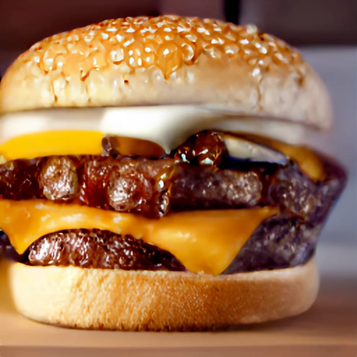 Double Bacon Cheese Burger.